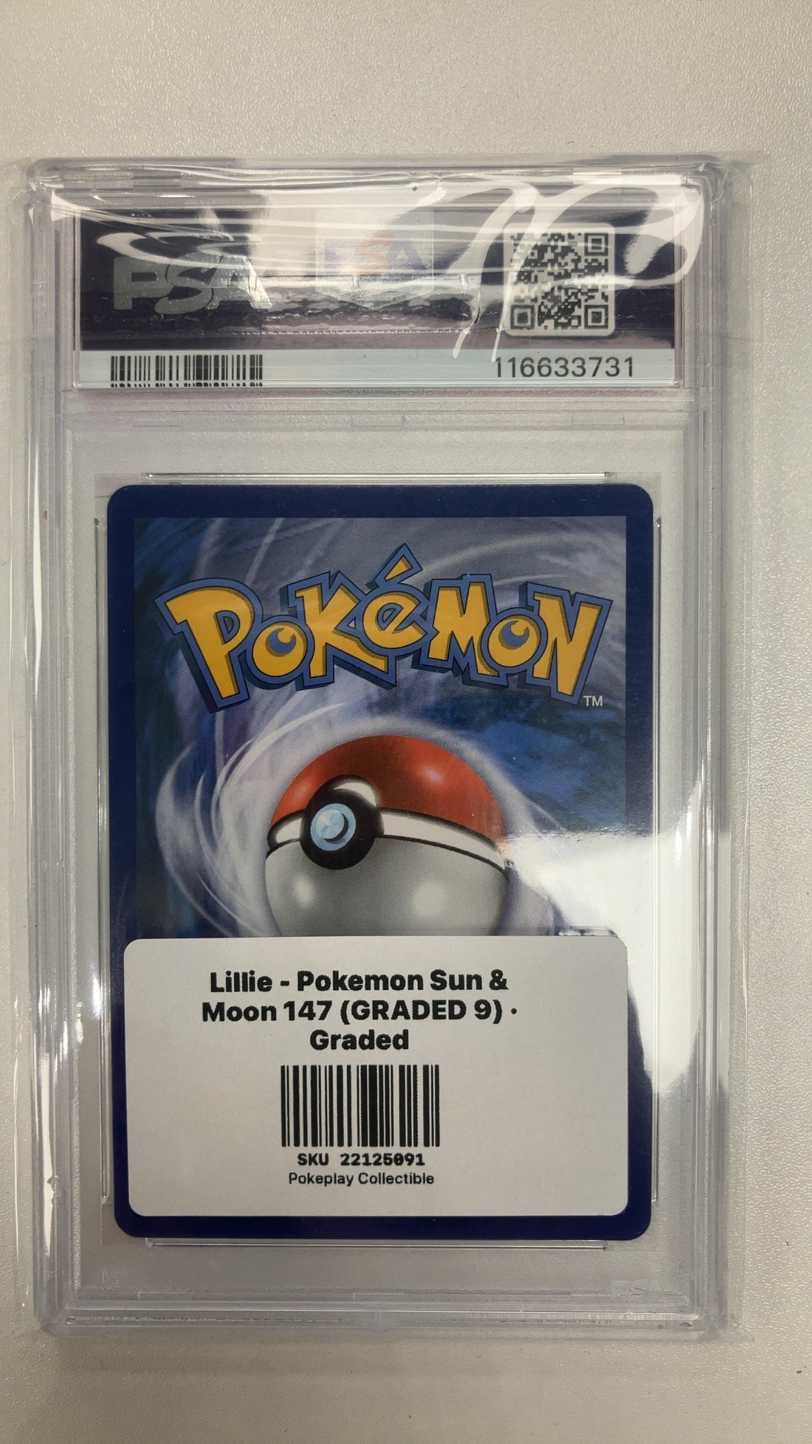 Lillie - Pokemon Sun & Moon 147 (GRADED 9) — trade-in photo (back)