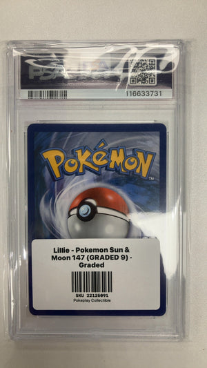 Lillie - Pokemon Sun & Moon 147 (GRADED 9) — trade-in photo (back)