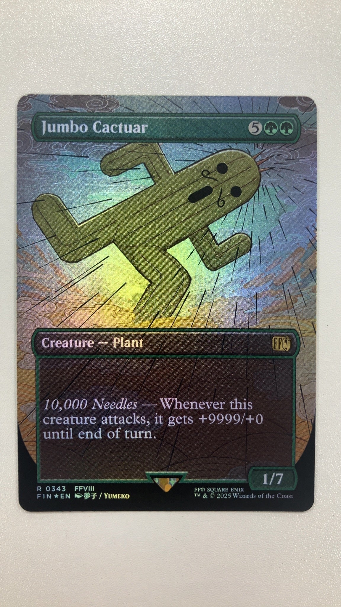 Jumbo Cactuar [Borderless Foil] - Pokemon Magic Final Fantasy 343 (Near Mint) — trade-in photo