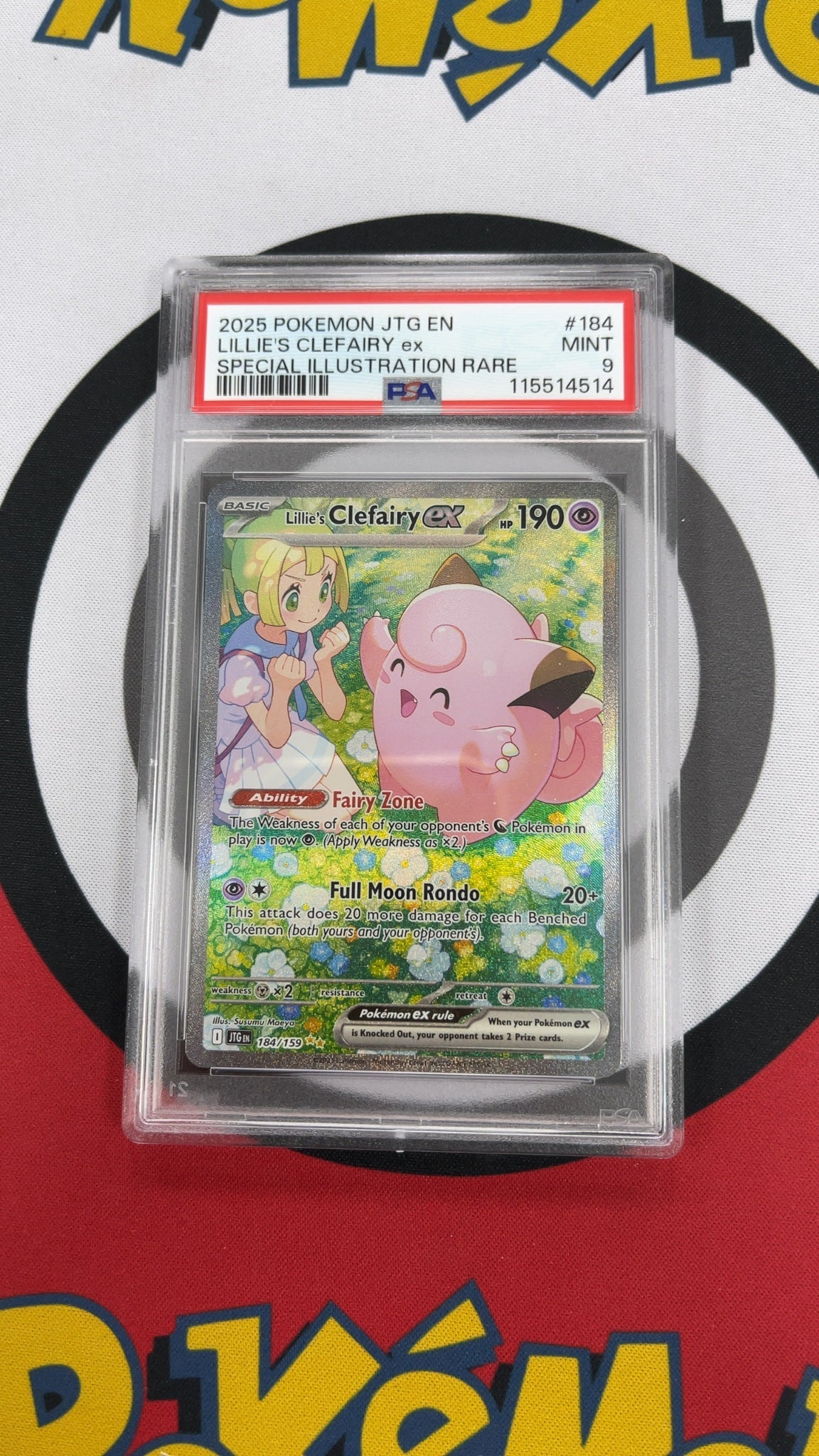 Lillie's Clefairy Ex - Pokemon Journey Together 184 (PSA 9) — trade-in photo