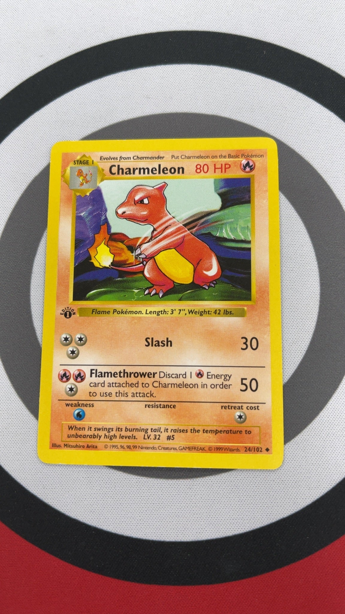 Charmeleon [1st Edition] - Pokemon Base Set 24 (Moderately Played) — trade-in photo