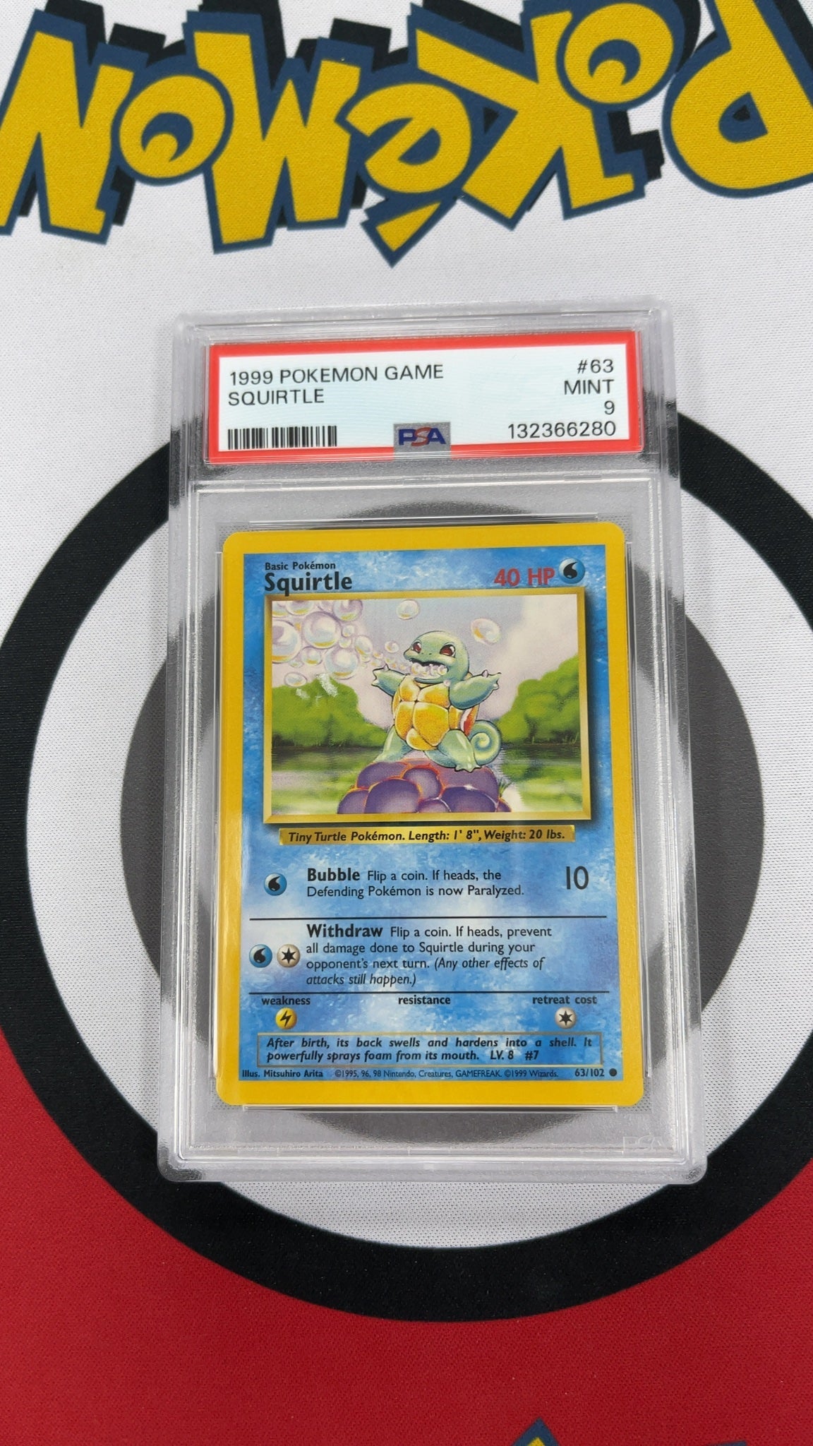 Squirtle - Pokemon Base Set 63 (PSA 9) — trade-in photo