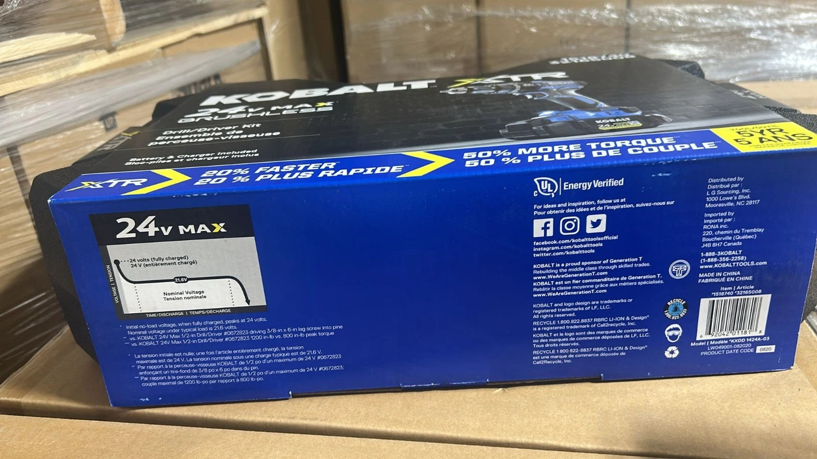 Kobalt XTR 24-Volt Max Brushless Drill/Driver Kit (1-Battery Included)